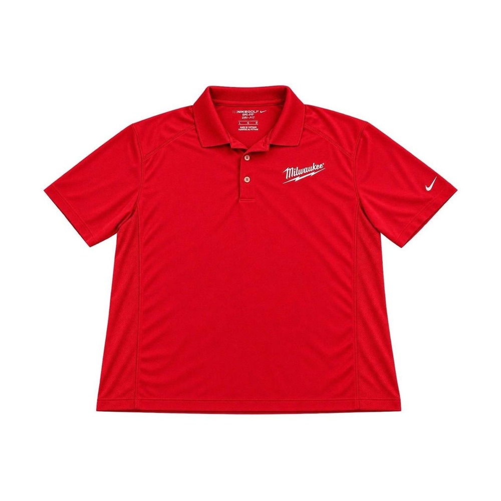 Milwaukee Golf Nike Dri-Fit Red Polo Shirt (Large)